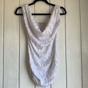 Arden B. Sequin Y2K Cowl Neck Top